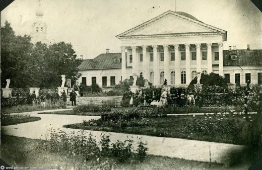 1852 год: на месте этого дворца в 1863 году вырастет главное академическое здание.